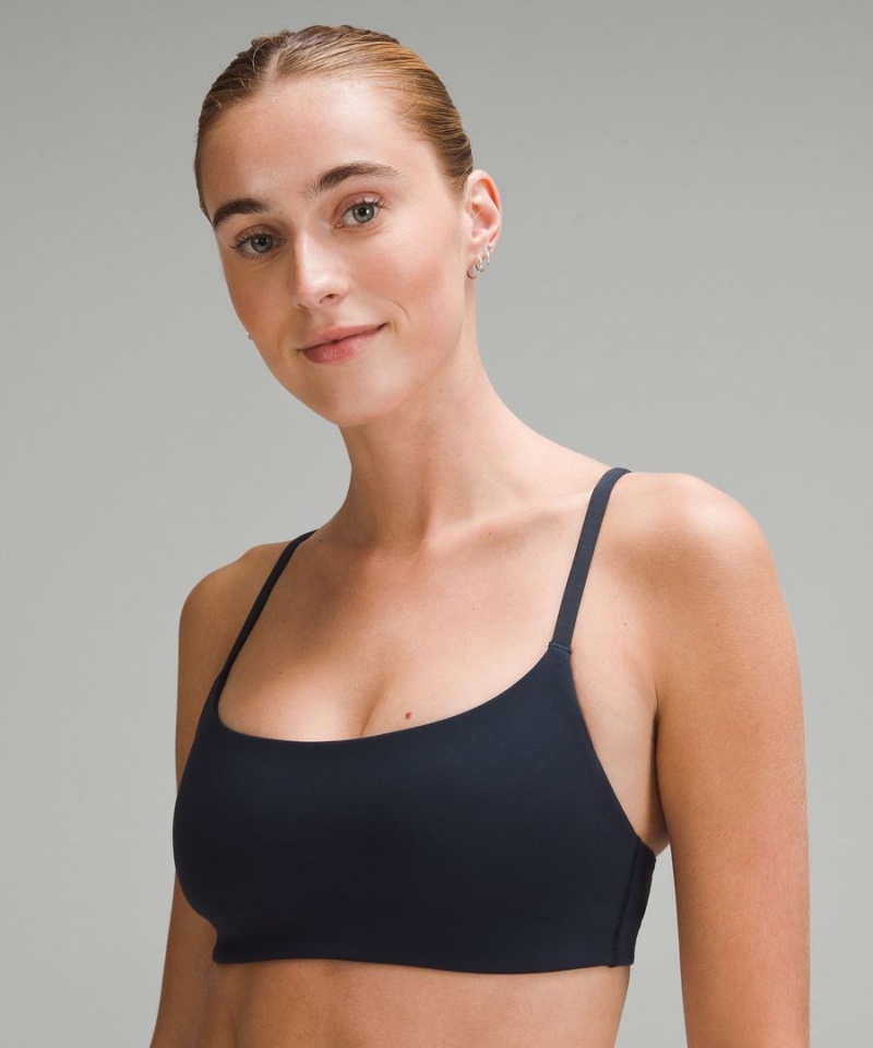 Lululemon Wunder Train Snörade Racer Bra Light Support, A/B Cup Sport BH Dam Marinblå Sverige | JHLRQY381