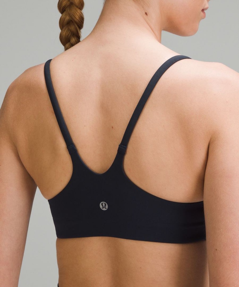 Lululemon Wunder Train Snörade Racer Bra Light Support, A/B Cup Sport BH Dam Marinblå Sverige | JHLRQY381