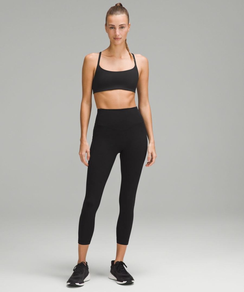 Lululemon Wunder Train Snörade Racer Bra Light Support, A/B Cup Sport BH Dam Svarta Sverige | PQZDWA342