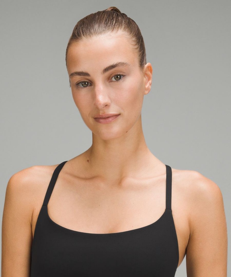 Lululemon Wunder Train Snörade Racer Bra Light Support, A/B Cup Sport BH Dam Svarta Sverige | PQZDWA342