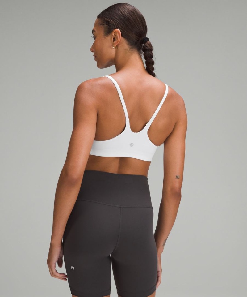 Lululemon Wunder Train Snörade Racer Bra Light Support, A/B Cup Sport BH Dam Vita Sverige | OPXIWB820