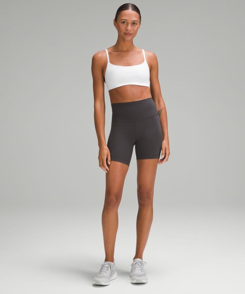 Lululemon Wunder Train Snörade Racer Bra Light Support, A/B Cup Sport BH Dam Vita Sverige | OPXIWB820