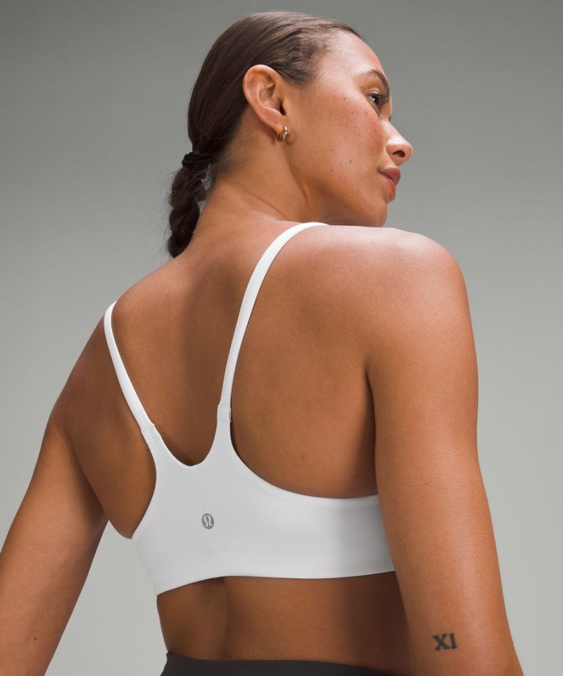 Lululemon Wunder Train Snörade Racer Bra Light Support, A/B Cup Sport BH Dam Vita Sverige | OPXIWB820