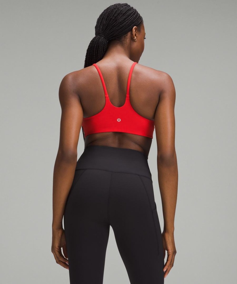 Lululemon Wunder Train Snörade Racer Bra Light Support, C/D Cup Sport BH Dam Röda Sverige | CHODGJ348