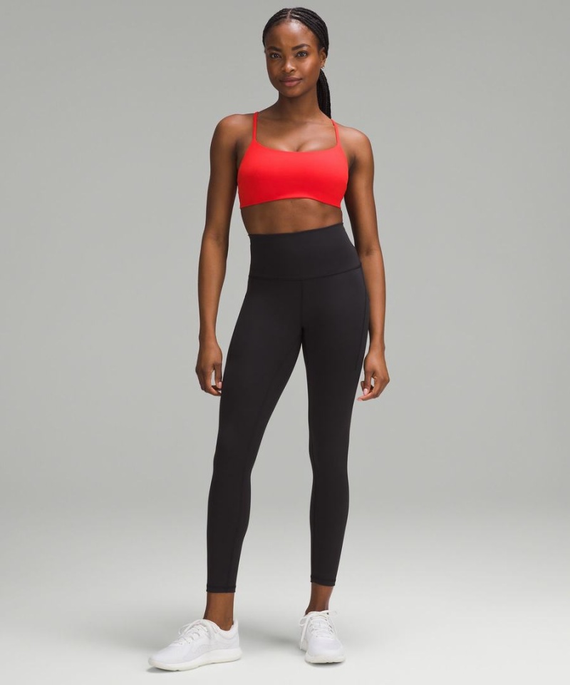 Lululemon Wunder Train Snörade Racer Bra Light Support, C/D Cup Sport BH Dam Röda Sverige | CHODGJ348