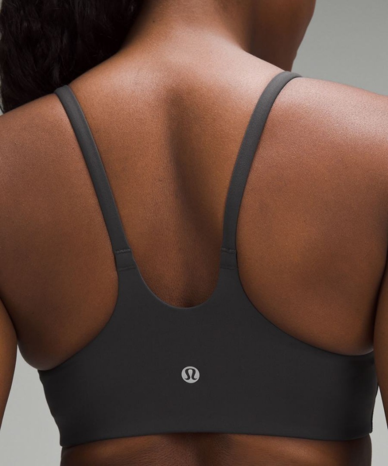 Lululemon Wunder Train Snörade Racer Bra Light Support, C/D Cup Sport BH Dam Mörkgrå Sverige | AQWJTP614