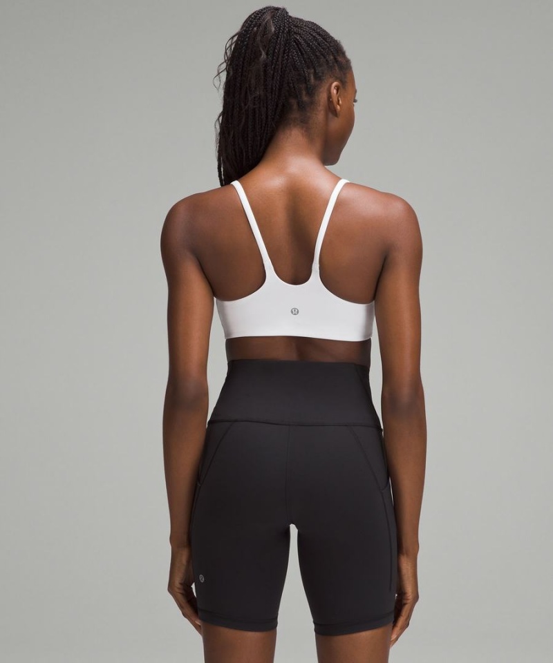 Lululemon Wunder Train Snörade Racer Bra Light Support, C/D Cup Sport BH Dam Vita Sverige | ULZYJV618
