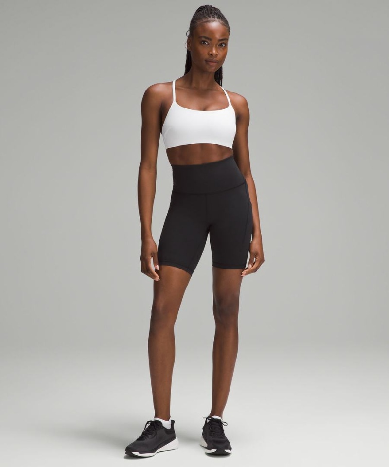 Lululemon Wunder Train Snörade Racer Bra Light Support, C/D Cup Sport BH Dam Vita Sverige | ULZYJV618