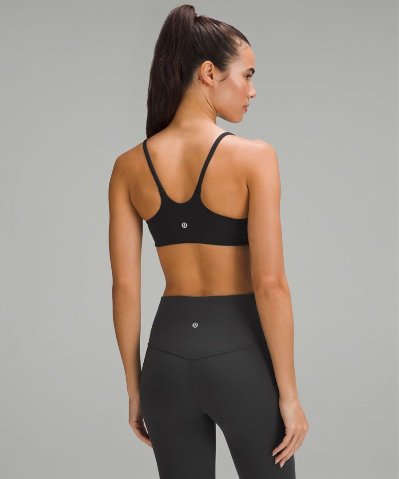 Lululemon Wunder Train Snörade Racer Bra Light Support, C/D Cup Sport BH Dam Svarta Sverige | VEMBWX286