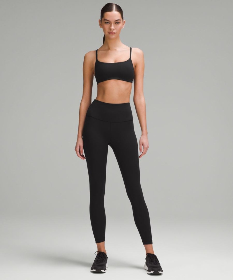 Lululemon Wunder Train Snörade Racer Bra Räfflad Light Support, A/B Cup Sport BH Dam Svarta Sverige | BMNHRU485