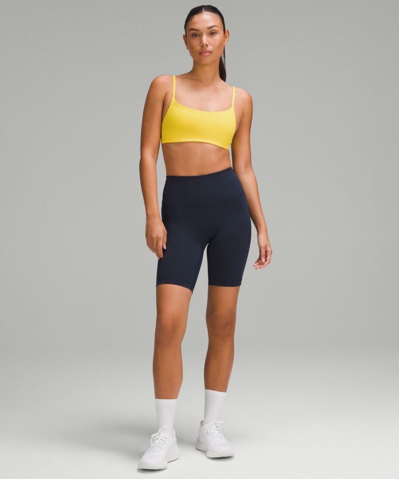 Lululemon Wunder Train Snörade Racer Bra Light Support, A/B Cup Sport BH Dam Gula Sverige | URMJNS159