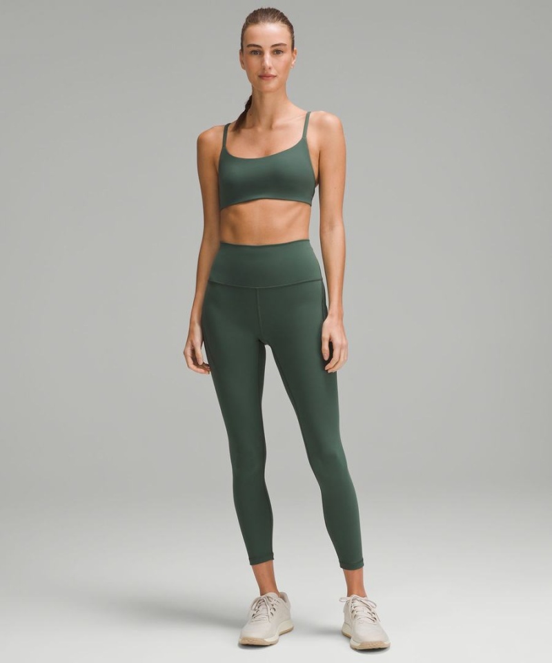 Lululemon Wunder Train Snörade Racer Bra Light Support, A/B Cup Sport BH Dam Mörkgröna Sverige | TEAGKX250