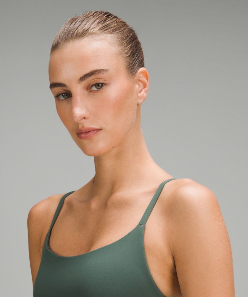 Lululemon Wunder Train Snörade Racer Bra Light Support, A/B Cup Sport BH Dam Mörkgröna Sverige | TEAGKX250