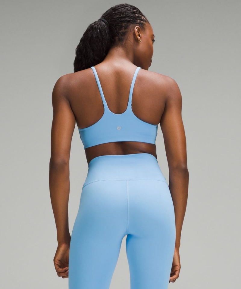 Lululemon Wunder Train Snörade Racer Bra Light Support, C/D Cup Sport BH Dam Blå Sverige | VNGDYU692
