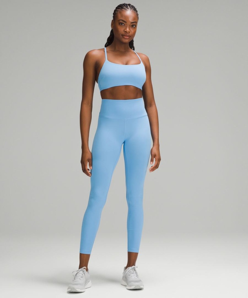 Lululemon Wunder Train Snörade Racer Bra Light Support, C/D Cup Sport BH Dam Blå Sverige | VNGDYU692
