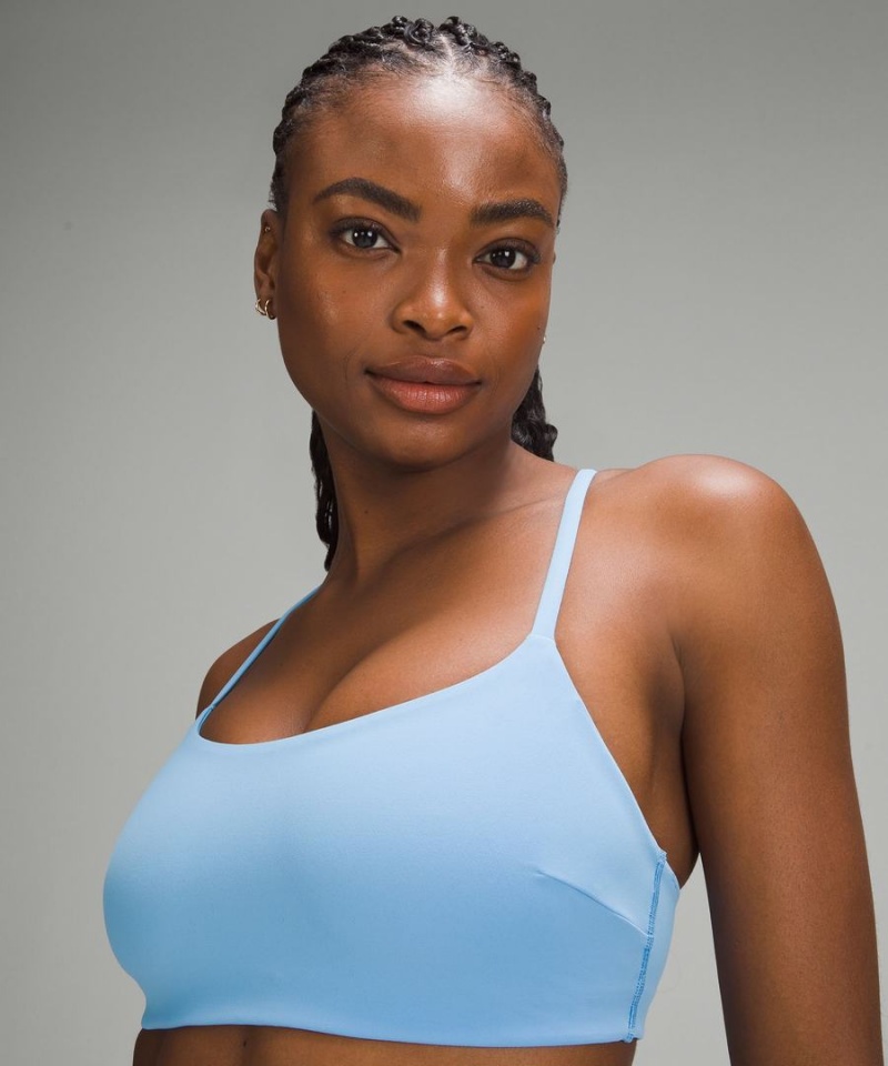 Lululemon Wunder Train Snörade Racer Bra Light Support, C/D Cup Sport BH Dam Blå Sverige | VNGDYU692