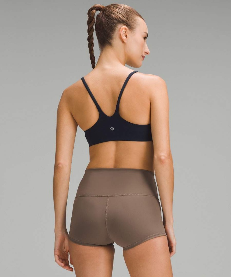 Lululemon Wunder Train Snörade Racer Bra Light Support, A/B Cup Sport BH Dam Marinblå Sverige | HBZCXQ287