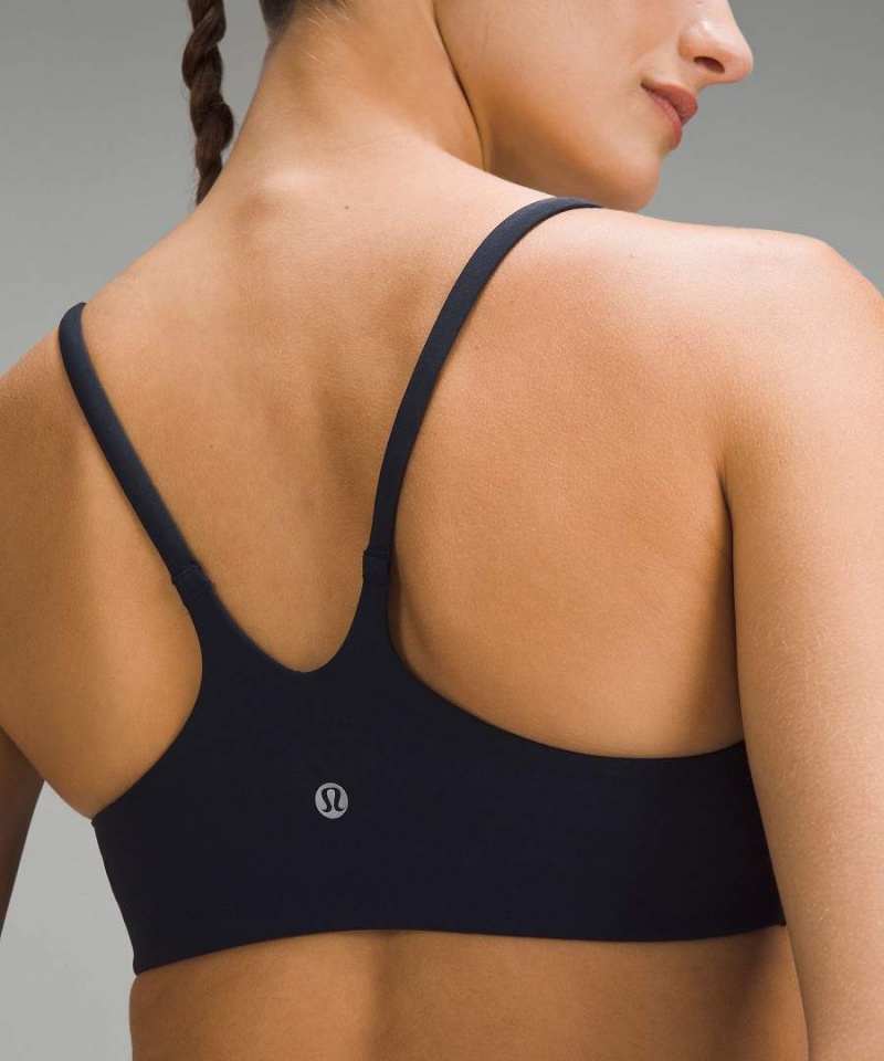 Lululemon Wunder Train Snörade Racer Bra Light Support, A/B Cup Sport BH Dam Marinblå Sverige | HBZCXQ287