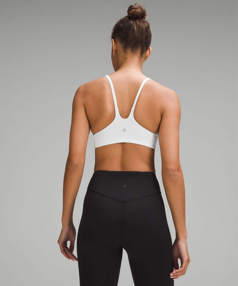 Lululemon Wunder Train Snörade Racer Bra Light Support, A/B Cup Twill Sport BH Dam Vita Sverige | GPVZXT573