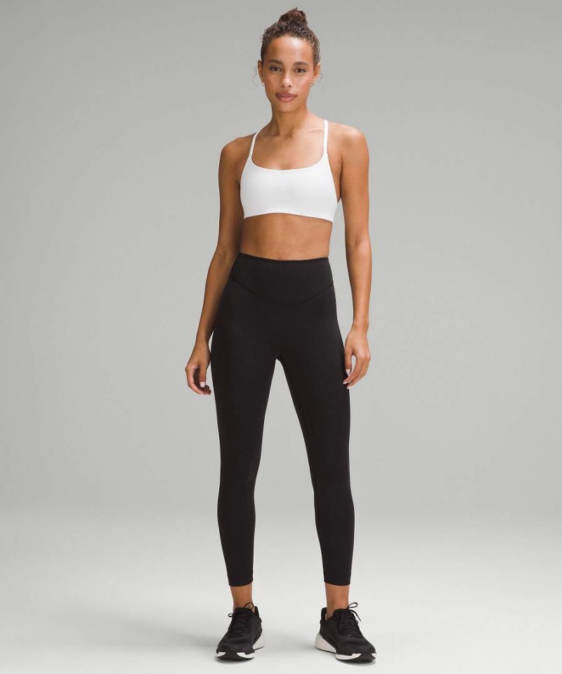Lululemon Wunder Train Snörade Racer Bra Light Support, A/B Cup Twill Sport BH Dam Vita Sverige | GPVZXT573