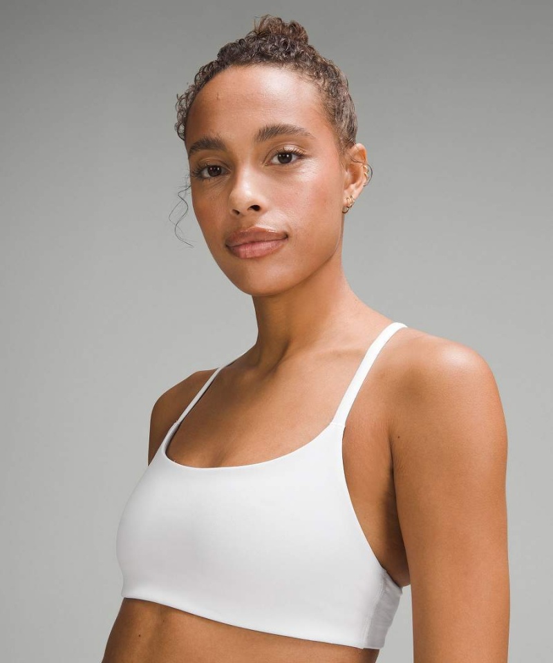 Lululemon Wunder Train Snörade Racer Bra Light Support, A/B Cup Twill Sport BH Dam Vita Sverige | GPVZXT573