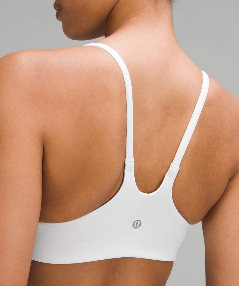 Lululemon Wunder Train Snörade Racer Bra Light Support, A/B Cup Twill Sport BH Dam Vita Sverige | GPVZXT573