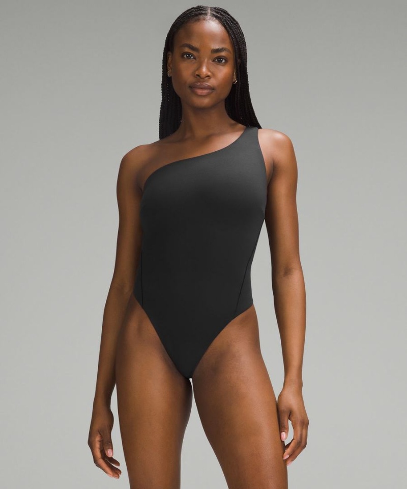 Lululemon Wundermost Ultra-Soft Nulu Asymmetrical Body Dam Svarta Sverige | SNAIRV729