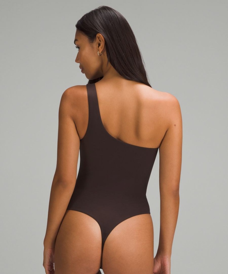 Lululemon Wundermost Ultra-Soft Nulu Asymmetrical Body Dam Choklad Sverige | TAXSUE864