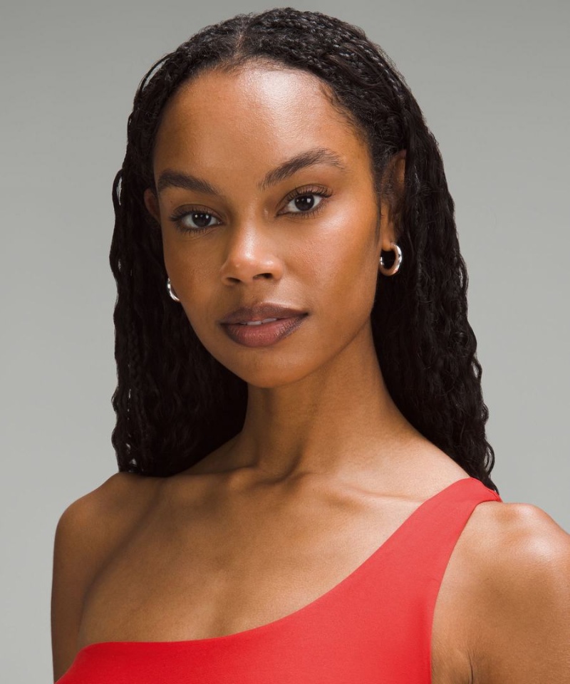 Lululemon Wundermost Ultra-Soft Nulu Asymmetrical Body Dam Röda Sverige | ABZCGJ756