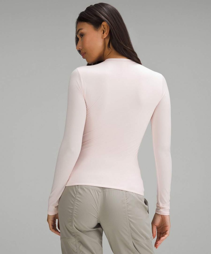 Lululemon Wundermost Ultra-Soft Nulu Crewneck Långärmad Tröja Dam Ljusröda Sverige | FSXWNA271