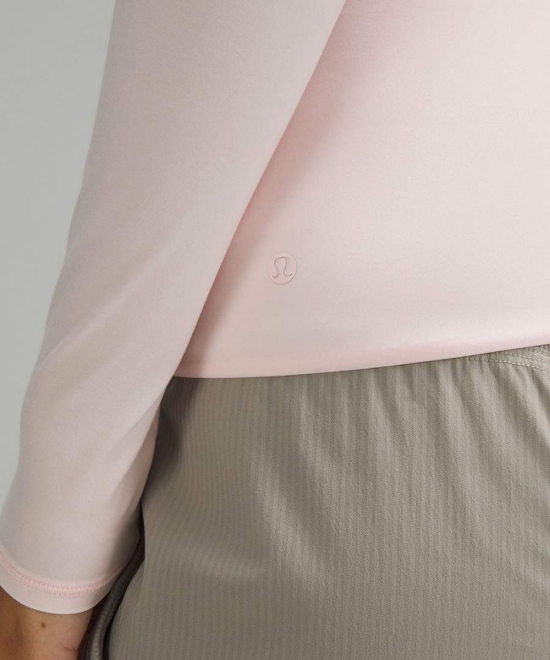 Lululemon Wundermost Ultra-Soft Nulu Crewneck Långärmad Tröja Dam Ljusröda Sverige | FSXWNA271