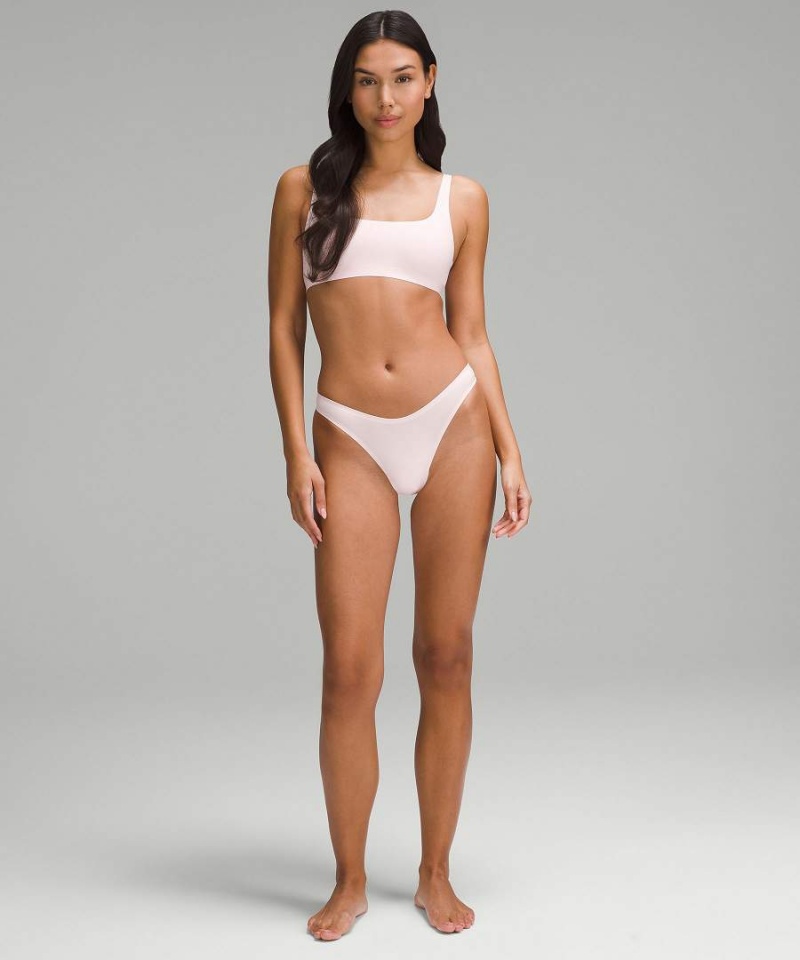 Lululemon Wundermost Ultra-Soft Nulu Dipped-Midja String Underkläder Dam Ljusröda Sverige | HMYBSE462