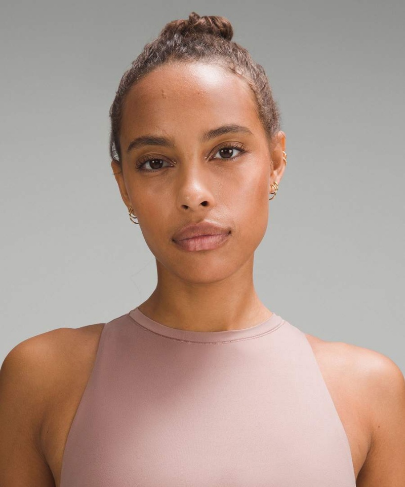Lululemon Wundermost Ultra-Soft Nulu High-Neck Ärmlös Body Dam Rosa Sverige | DVQFBY153
