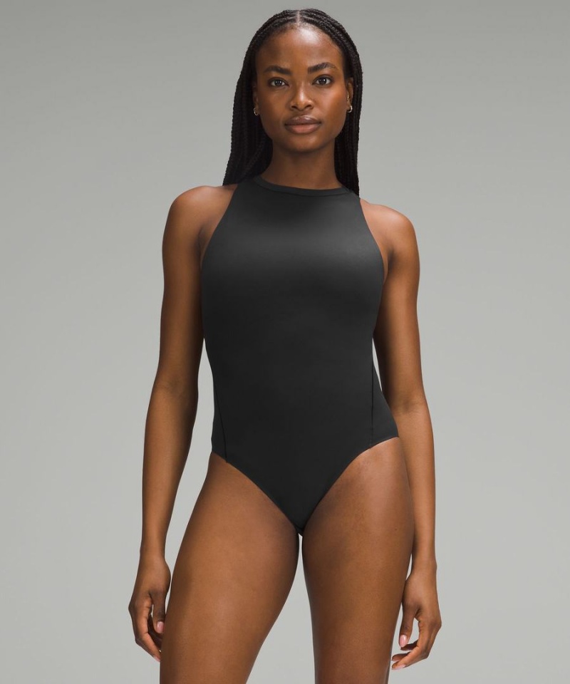 Lululemon Wundermost Ultra-Soft Nulu High-Neck Ärmlös Body Dam Svarta Sverige | KWDZAG346