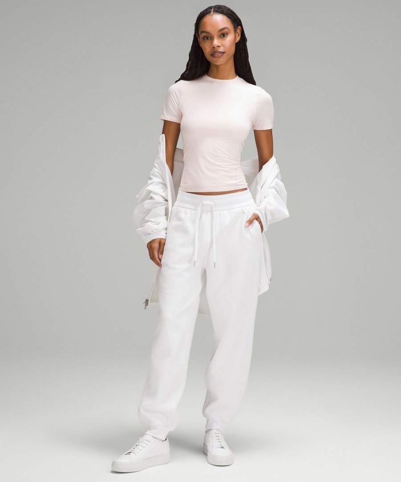 Lululemon Wundermost Ultra-Soft Nulu Hip-Length Crew Korta-Sleeve T-shirt Dam Ljusröda Sverige | BTSPHZ145