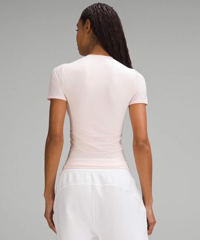 Lululemon Wundermost Ultra-Soft Nulu Hip-Length Crew Korta-Sleeve T-shirt Dam Ljusröda Sverige | BTSPHZ145