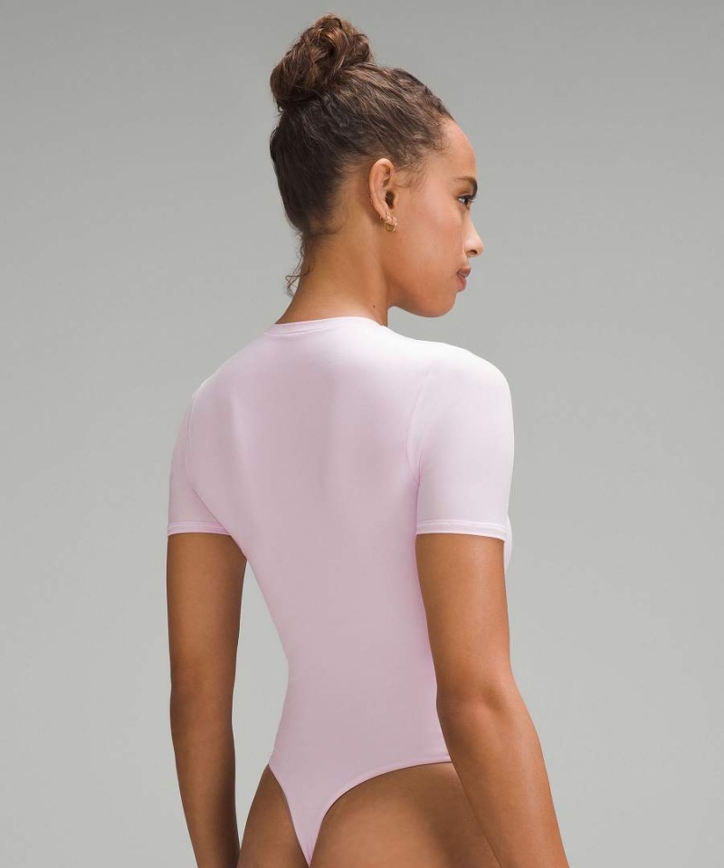 Lululemon Wundermost Ultra-Soft Nulu Korta-Sleeve Crew String Body Dam Rosa Sverige | VRXPNS263