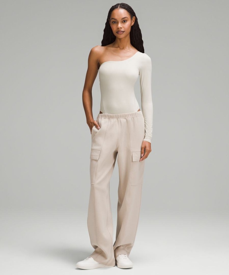 Lululemon Wundermost Ultra-Soft Nulu Long-Sleeve One-Shoulder Body Dam Bruna Sverige | BQWMOV931