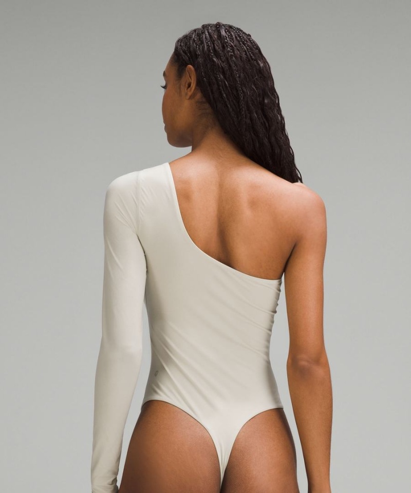 Lululemon Wundermost Ultra-Soft Nulu Long-Sleeve One-Shoulder Body Dam Bruna Sverige | BQWMOV931