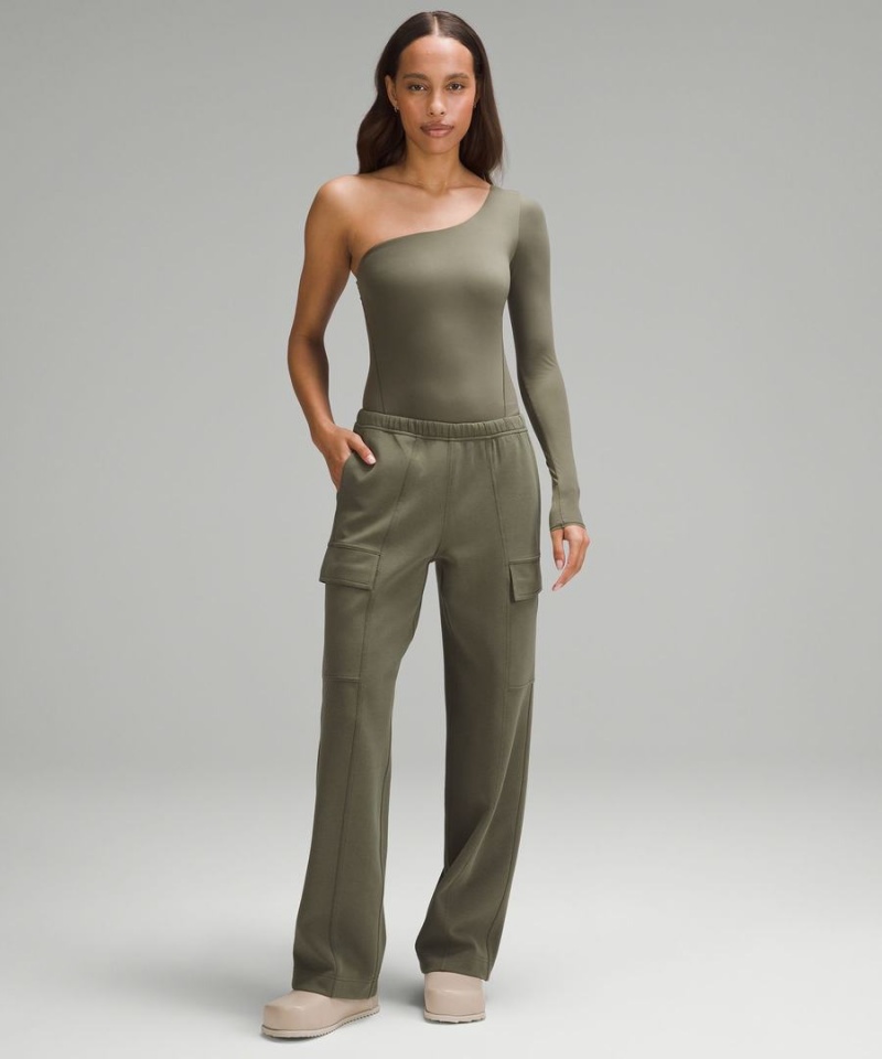 Lululemon Wundermost Ultra-Soft Nulu Long-Sleeve One-Shoulder Body Dam Gröna Sverige | JRTXQB207