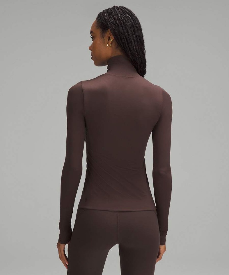 Lululemon Wundermost Ultra-Soft Nulu Long-Sleeve Turtleneck Långärmad Tröja Dam Marinblå Sverige | UMQRAX915