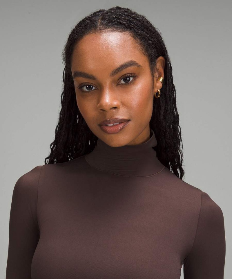 Lululemon Wundermost Ultra-Soft Nulu Long-Sleeve Turtleneck Långärmad Tröja Dam Marinblå Sverige | UMQRAX915