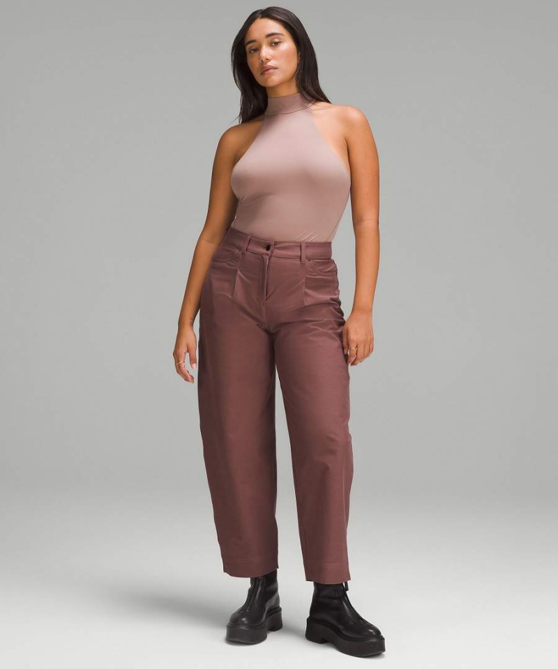 Lululemon Wundermost Ultra-Soft Nulu Mockneck Ärmlös Body Dam Rosa Sverige | VSOLRA521