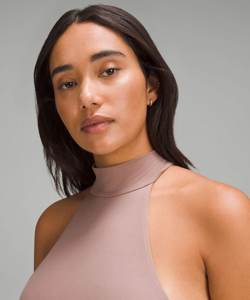 Lululemon Wundermost Ultra-Soft Nulu Mockneck Ärmlös Body Dam Rosa Sverige | VSOLRA521