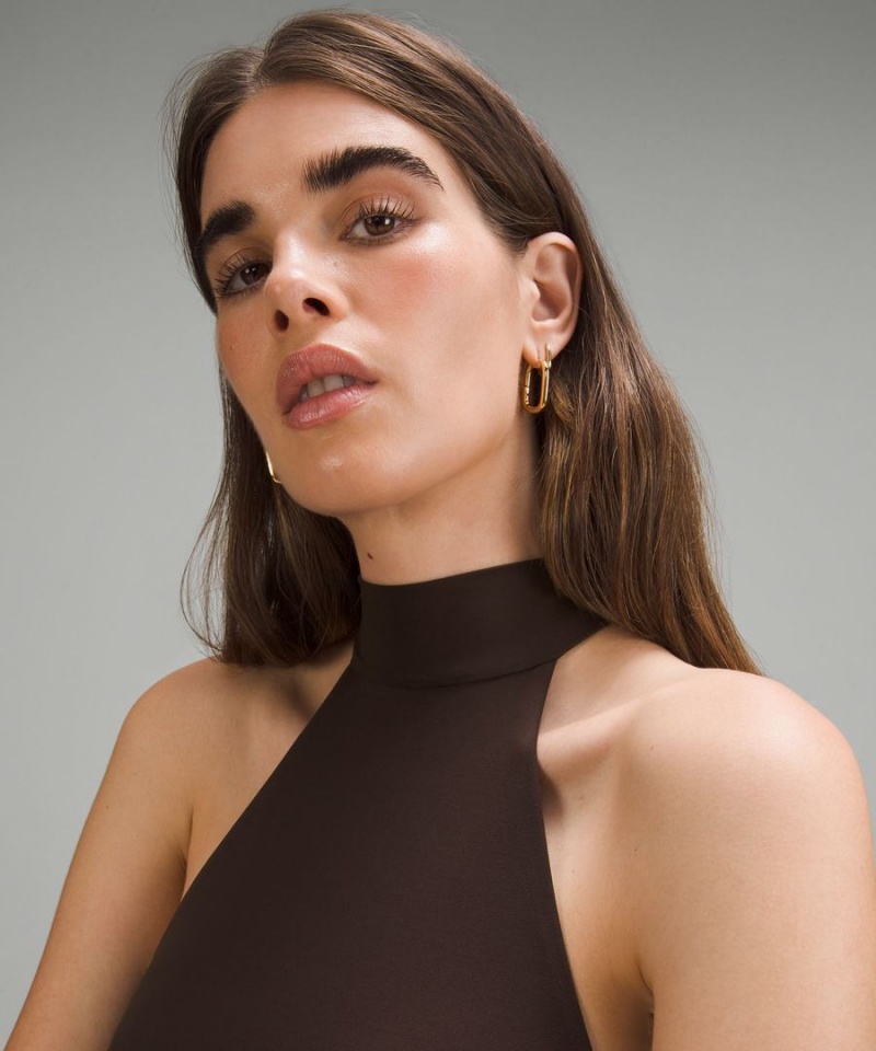 Lululemon Wundermost Ultra-Soft Nulu Mockneck Ärmlös Body Dam Choklad Sverige | BUITCP364