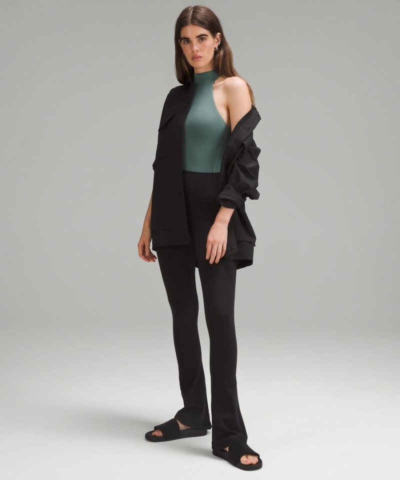 Lululemon Wundermost Ultra-Soft Nulu Mockneck Ärmlös Body Dam Mörkgröna Sverige | GCRXME976