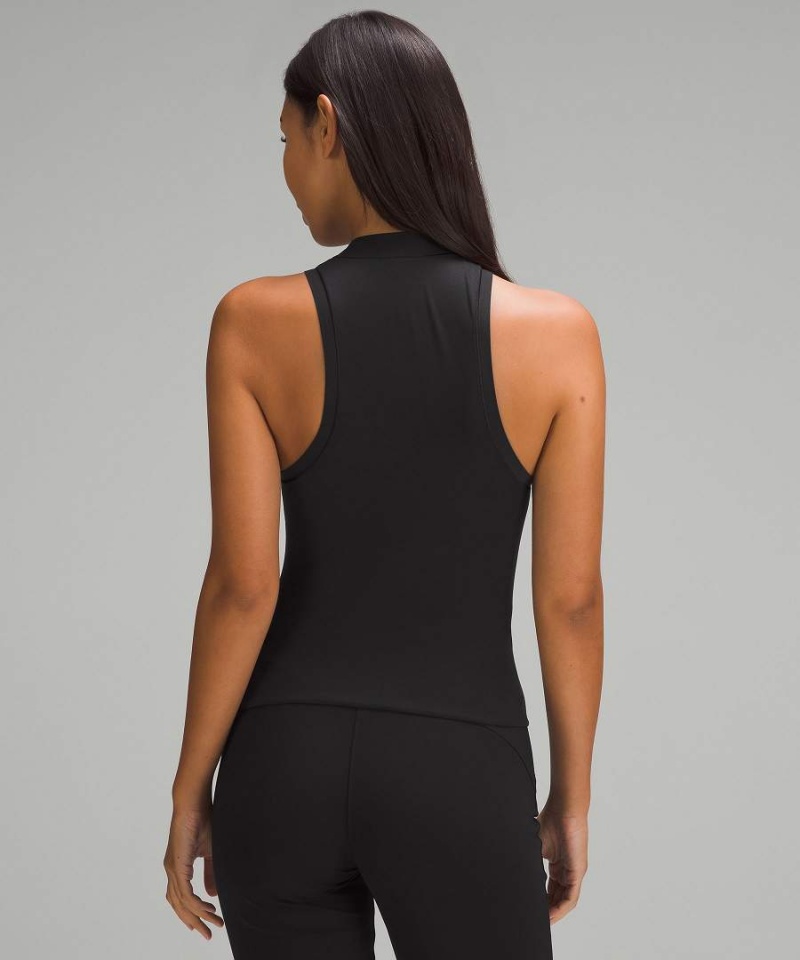 Lululemon Wundermost Ultra-Soft Nulu Mockneck Linne Dam Svarta Sverige | RBFJEN428