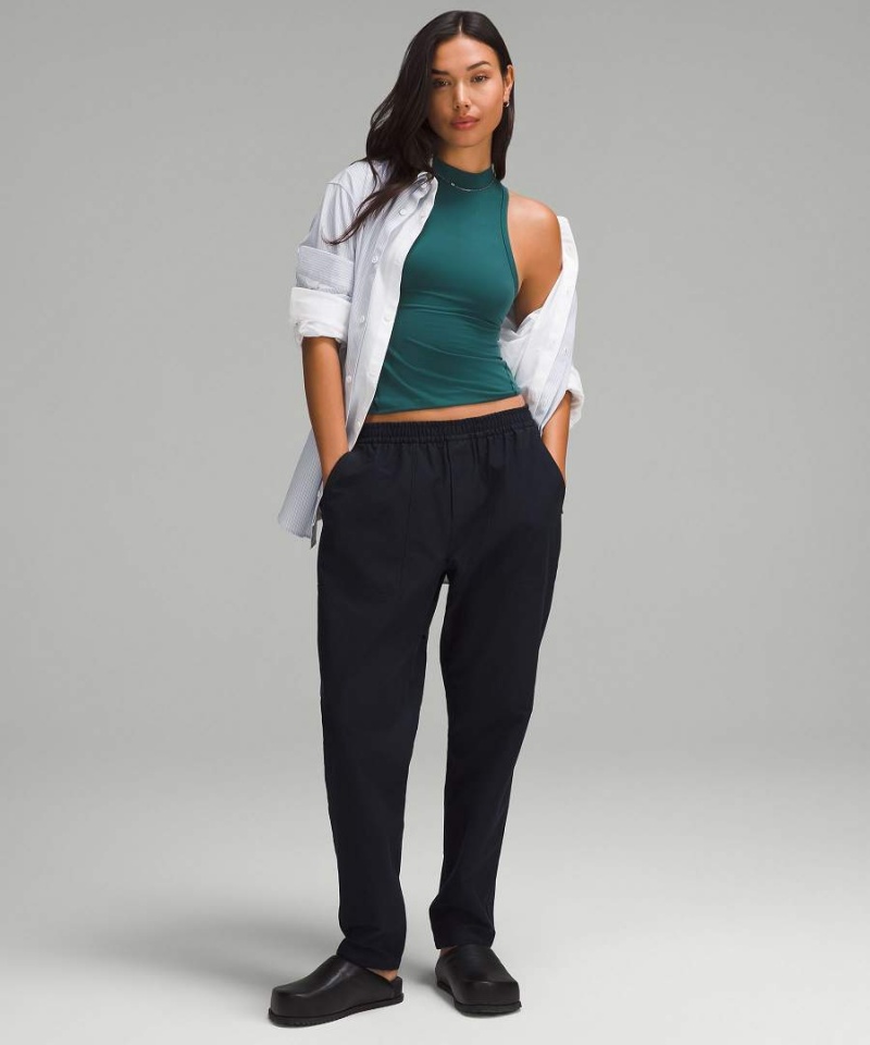 Lululemon Wundermost Ultra-Soft Nulu Mockneck Linne Dam Turkos Sverige | CKSFJM021