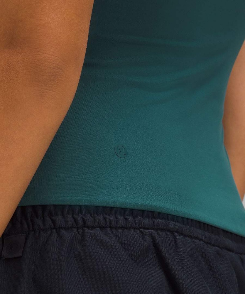 Lululemon Wundermost Ultra-Soft Nulu Mockneck Linne Dam Turkos Sverige | CKSFJM021