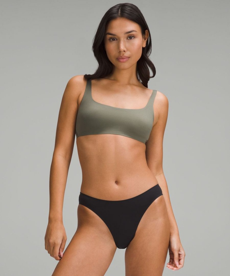 Lululemon Wundermost Ultra-Soft Nulu Scoop-Neck Bralette A–D Cups Sport BH Dam Gröna Sverige | CWRDNZ084